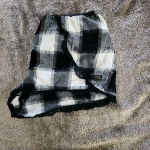 Victoria's Secret Shorts - Black Plaid & Lace Trim - XS